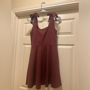 Francesca’s Ava Tir Strap Mini Dress in Burgundy